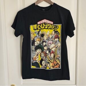 MY HERO ACADEMIA Anime T shirt Black Size Small 100% Cotton